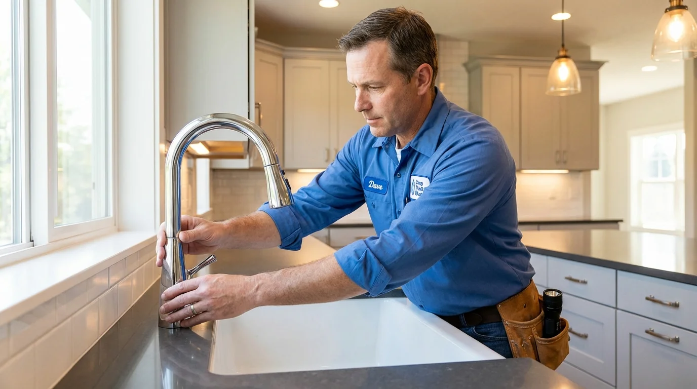 Kitchen faucet installation by Johns Plumbing LLC in Paint Rock